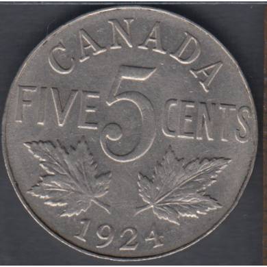 1924 - VF - Canada 5 Cents