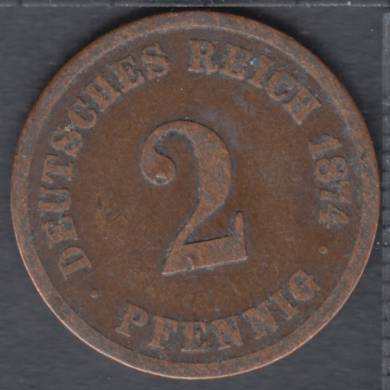 1874 A - 2 Pfennig - Germany