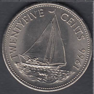 1966 - 25 Cents - B. Unc - Bahamas
