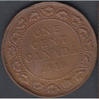 1918 - F/VF - Canada Large Cent