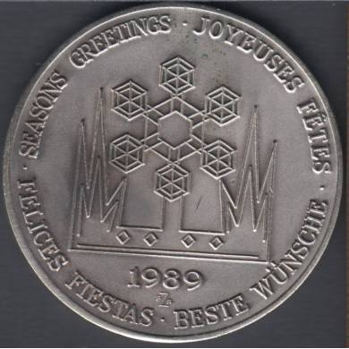 Jerome Remick - 1989 - Christmas - Silver Plated - Medal
