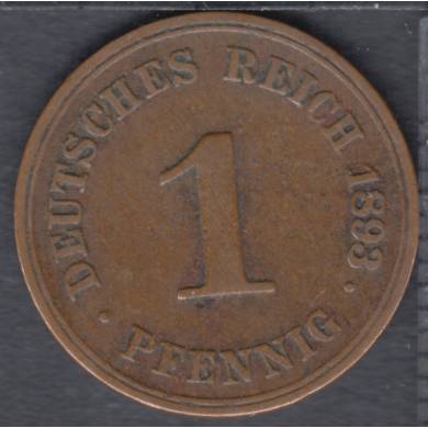 1893 A - 1 Pfennig - VF - Allemagne