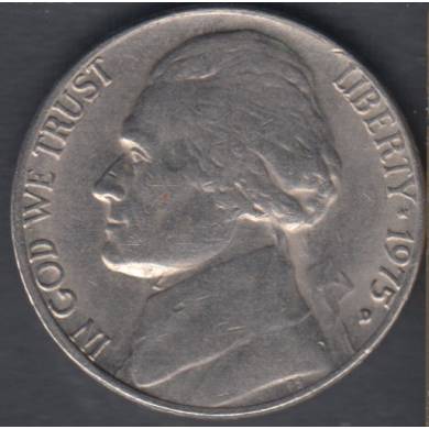 1975 D - AU - Jefferson - 5 Cents