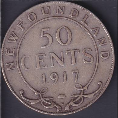 1917 C - Fine - 50 Cents - Terre Neuve