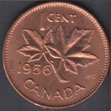1956 - B.Unc - Hanging '6' - Canada Cent