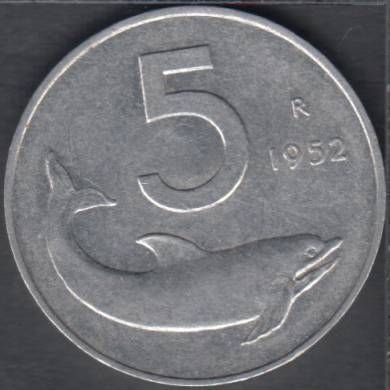 1952 R - 5 Lire - Italie