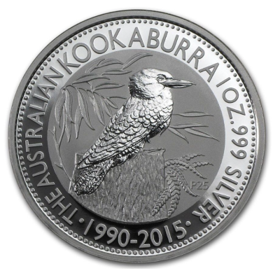 2015 Australia $1 Dollar Kookaburra .999 Fine Silver 1 oz Coin *** COIN MAYBE TONED ***