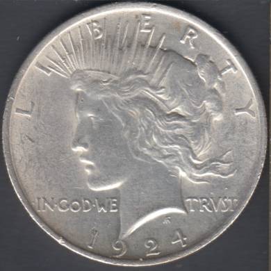 1924  - VF/EF - Peace Dollar USA