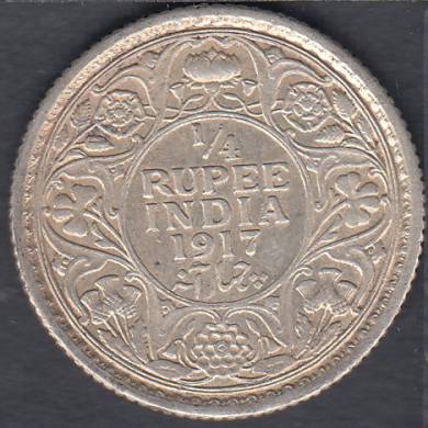 1917 - 1/4 Rupee - India British