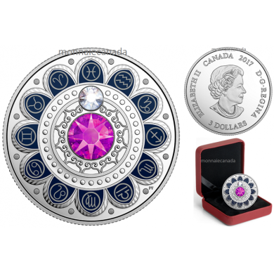 2017 - $3 - Pure Silver coin  Zodiac - Pisces