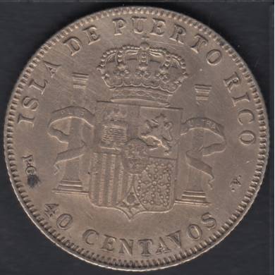 1896 - PGV - 40 Centavos - Porto Rico