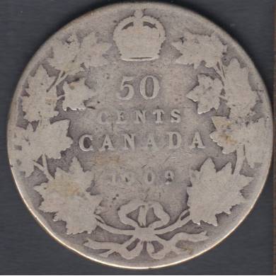 1909 - G/VG - Canada 50 Cents