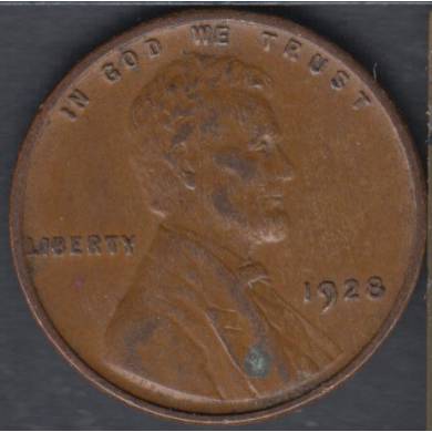 1928 - EF - Lincoln Small Cent USA