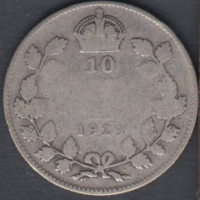 1929 - G/VG - Canada 10 Cents