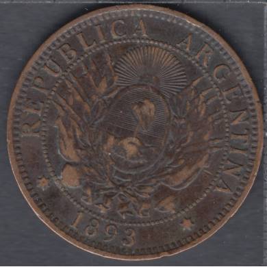 1893 - 2 Centavos - Argentine