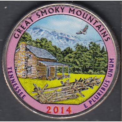 2014 P - Great Smoky Mountains - Colored - 25 Cents