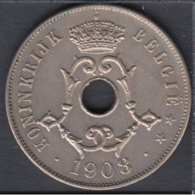 1908 - 25 centimes - (Belgie) - Unc - Belgium