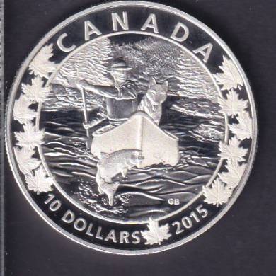 2015 - $10 - 1/2 oz. Fine Silver - Canoe Across Canada - #2 Splendid Surroundings