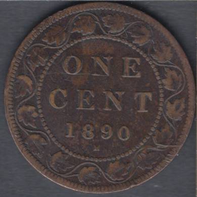 1890 H - VG - Canada Large Cent