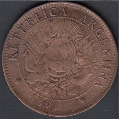 1891 - 2 Centavos - Argentine