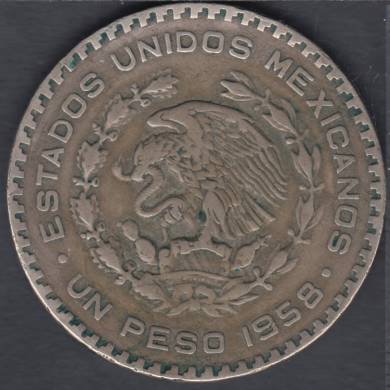 1958 Mo - 1 Peso - Mexico
