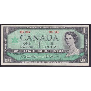 1867 1967 $1 Dollar - VF - Beattie Rasminsky