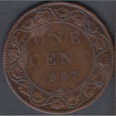 1907 H - G/VG - Canada Large Cent