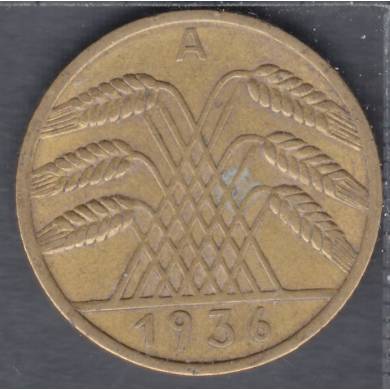 1936 A - 10 Reichspfennig - Allemagne
