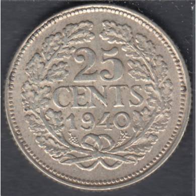 1940 - 25 Cents - EF - Pays Bas