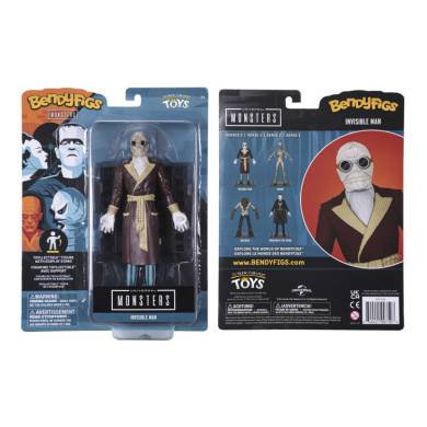 Universal Monsters Invisible Man - The Noble Collection Toys - Bendyfigs