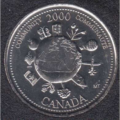 2000 - #912 B.Unc - Community - Canada 25 Cents