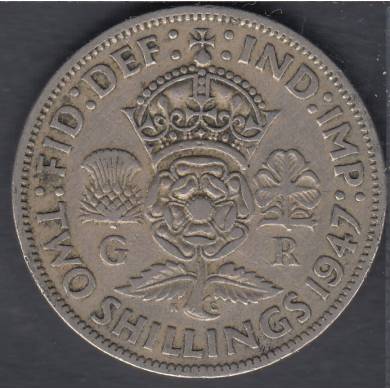 1947 - Florin (Two Shillings) - Grande  Bretagne