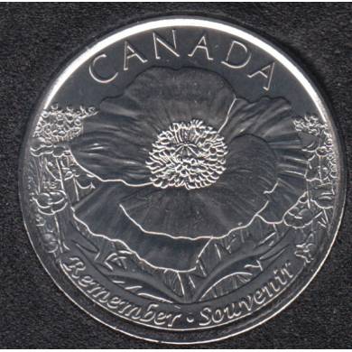 2015 - B.Unc - Poppy - Canada 25 Cents