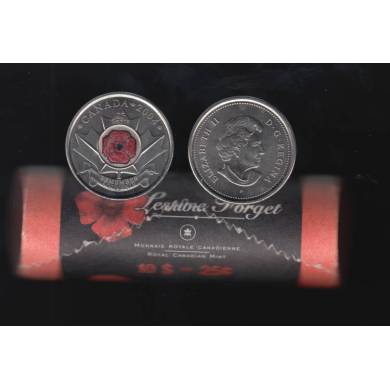 2004 - B.Unc Rouleau - Poppy - Canada 25 Cents