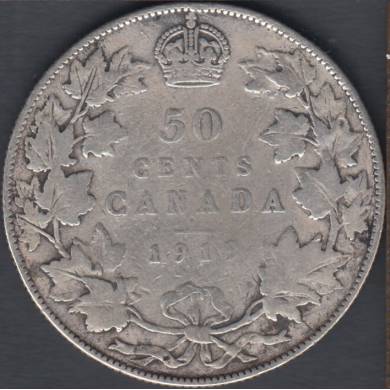 1919 - G/VG - Canada 50 Cents