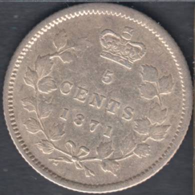 1871 - VF/EF - Canada 5 Cents
