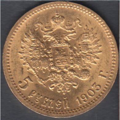 1903 - 5 Roubles in Gold - Russia