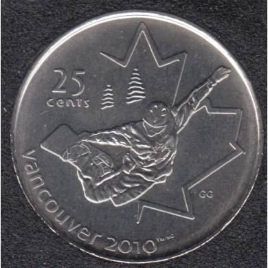 2008 - #1 B.Unc - Planche a Neige - Canada 25 Cents