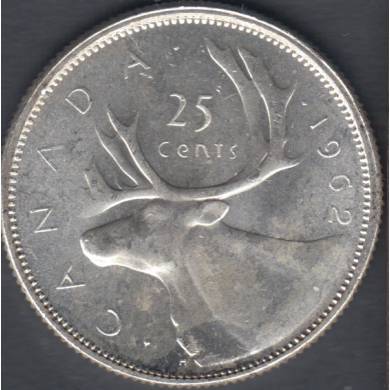 1962 - AU/UNC - Canada 25 Cents