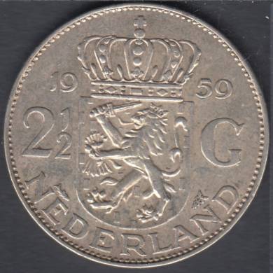 1959 - 2 1/2 Gulden - Pays Bas