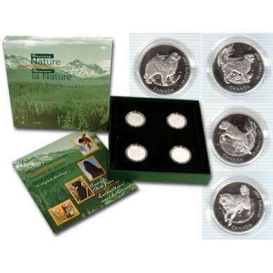 1997 Sterling Silver Fifty cents Four coin Set 50 cent dog best friends