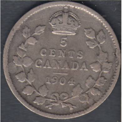 1904 - VG - Canada 5 Cents