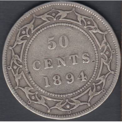 1894 - VG - 50 Cents - Newfoundland