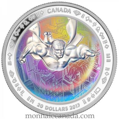 2013 - 1 oz $20 Fine Silver Hologram Coin - Superman & Metropolis
