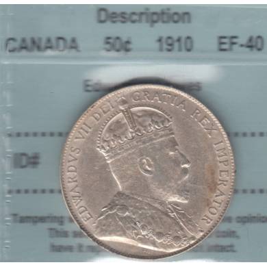 1910 - Edwardian Leaves - EF-45 - CCCS - Canada 50 Cents