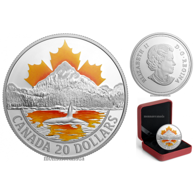 2017 - $20 - 1 oz. Pure Silver Coloured Coin - Canada's Coast Series: Pacific Coast