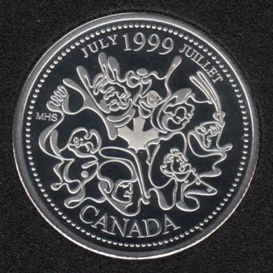 1999 - #7 Proof - Argent - Juillet - Canada 25 Cents