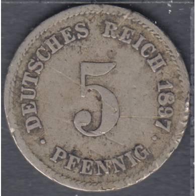 1897 G - 5 Pfennig -Tranche Emdommag - Allemagne