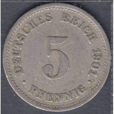 1901 D - 5 Pfennig - Allemagne