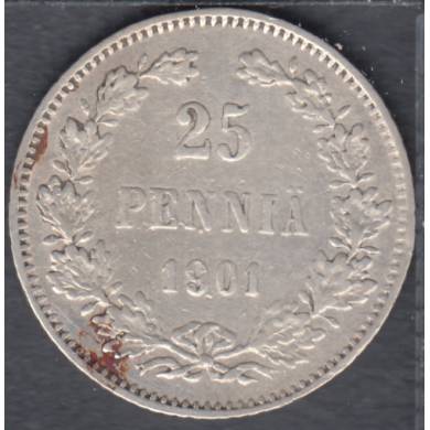 1901 L - 25 Pennia - Finland
